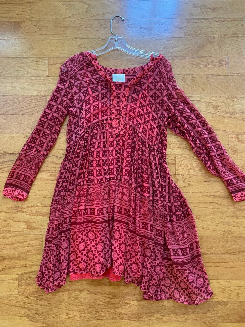 Anthropologie Maeve Canna Swing Dress Red w/removable slip Size 0 EUC - Picture 2 of 16